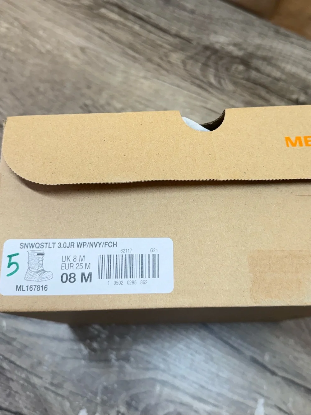 Merrell Kids Snow Quest Lite‎ 3.0 Junior Waterproof size 8